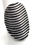 Ocean Wave Silver Artisan Statement Ring