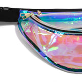Iridescent Transparent Waterproof Travel Fanny Pack Sling Bag Adjustable