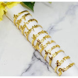 Sagittarius Zodiac Scripted Stacking Layering Ring