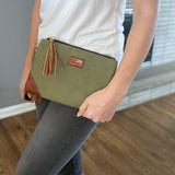 ARMY GREEN WRISTLET RED BLACK CHECK