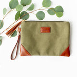 ARMY GREEN WRISTLET RED BLACK CHECK