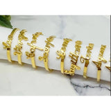 Sagittarius Zodiac Scripted Stacking Layering Ring