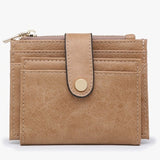 Sam Mini Snap Folding Wallet ID Card Holder Mocha