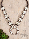 Cream & Copper Squash Blossom Necklace – Southwest Western