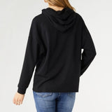 Spruce Christmas Tree Cutwork Hooded Top Black