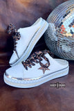 Western Silver Springs Leopard Star Tennis Shoe Slides