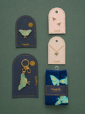 Glow-in-the-Dark Luna Moth Hard Enamel Pin