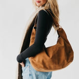 Hazel Hobo Shoulder Bag with Tassel Tan