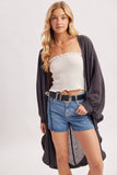 Boho Open Front Kimono Cardigan | Ash | S, M & L | C03259