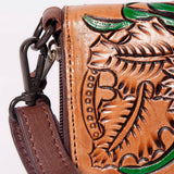 American Darling Hand-Tooled & Painted Leather Crossbody Bag
