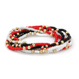 Texas Tech Red Raiders Set of 6 Stretch Bracelets – Red, Black & White
