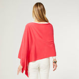 Lightweight Poncho | Living Coral