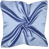 Silky Satin Square Scarf - Baby Blue