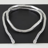 Abstract Box Chain Wrap Choker Necklace – Silver