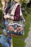 Make a Wish Linen Tote Bag | Whimsical Boho Floral Market Bag
