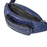 Quilted Waist Fanny Pack Belt Bag Sling Bag Adjustable Strap Red