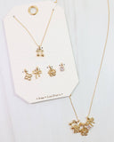 Cherry on Top Charm Necklace Set – Gold