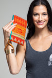 Tessa Handmade Jacquard Clutch | Cotton & Suede | Beaded Wristlet