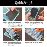 Clip & Go Unique RFID Crossbody Phone Carrier | Black Vegan Leather