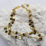 Gold Confetti Link Choker Necklace