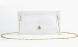 Clear Crossbody Purse with Gold Adjustable Chain