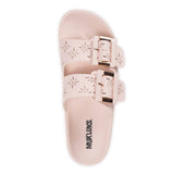 MUK LUKS Women's Grand Cayman Perforated Sandal | Adjustable Strap Flat