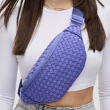 Aim High Woven Neoprene Belt Bag Fanny Pack Sling Bag Periwinkle