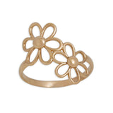 Openwork Daisy Ring | Double Daisy | Sterling Silver or Bronze | Nina Designs
