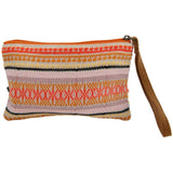 Multicolored Chevron Arrows Sequin Beaded Wristlet Wallet