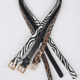 3-Piece Animal Print Belt Set – Black, Zebra & Leopard