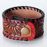 American Darling Floral Tooled Leather Cuff Bracelet