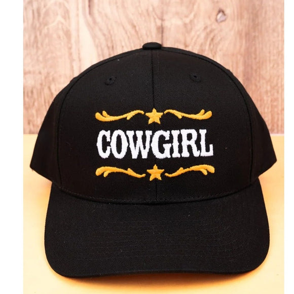 Black Western Cowgirl Embroidered Underbrim Aztec Snapback Cap