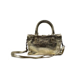 Judith Mini Iridescent Leather Handbag – Gold