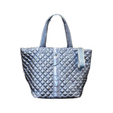 The Debra Diamond Quilted Nylon Tote Bag Ice Blue