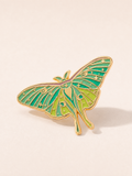 Glow-in-the-Dark Luna Moth Hard Enamel Pin