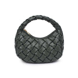 Noreen Woven Clutch Forest Green