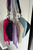 Nylon ID Pouch Wallet with Wristlet Strap Navy