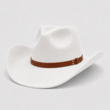 Brown Double-Strand Vegan Leather Western Hat Band