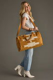 Camel Cream Aztec Duffel Bag - Western Cotton Travel Weekend Bag 19"