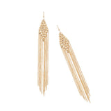 Qenna Gold Nugget Cluster & Chain Drop Earrings