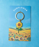 Sunflower Enamel Keychain & Bag Charm