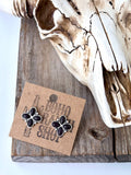 Western Clover Stud Earrings in AB Clear