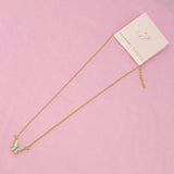 Golden Shell Butterfly Necklace | Stainless Steel
