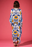 Mazarine Zinnia Floral Kaftan Dress