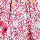 Touch of Morocco Tapestry Tassel Boho Kimono Wrap Shawl Red Lavender