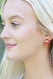 Arkansas Razorbacks Logo Circle Stud Earrings