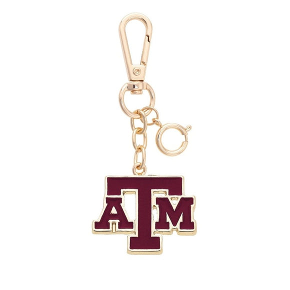 Texas A&M Aggies Enamel Logo Bag Charm Keychain