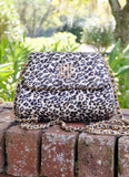 Kylie Quilted Crossbody Spotted Leopard