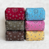 Bandana Paisley Quilted Cosmetic Case | Everyday Travel Pouch Red