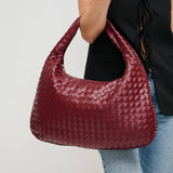 Victoria Woven Vegan Leather Hobo Bag | Natural